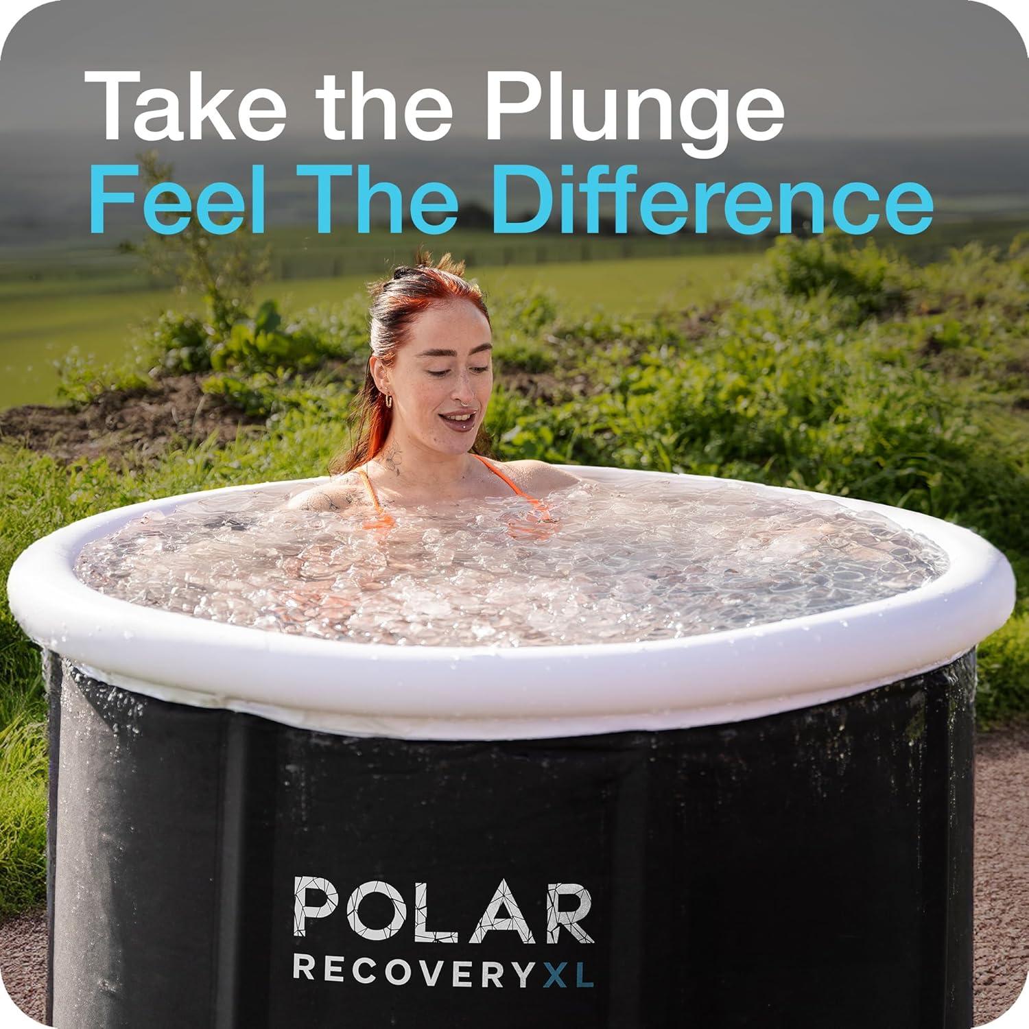 Tub/Portable Ice Bath for Cold Water Therapy Training/an Ice Bathtub for Athletes - Adult Spa for Ice Baths and Soaking - Outdoor Cold Therapy tub (Black XL)