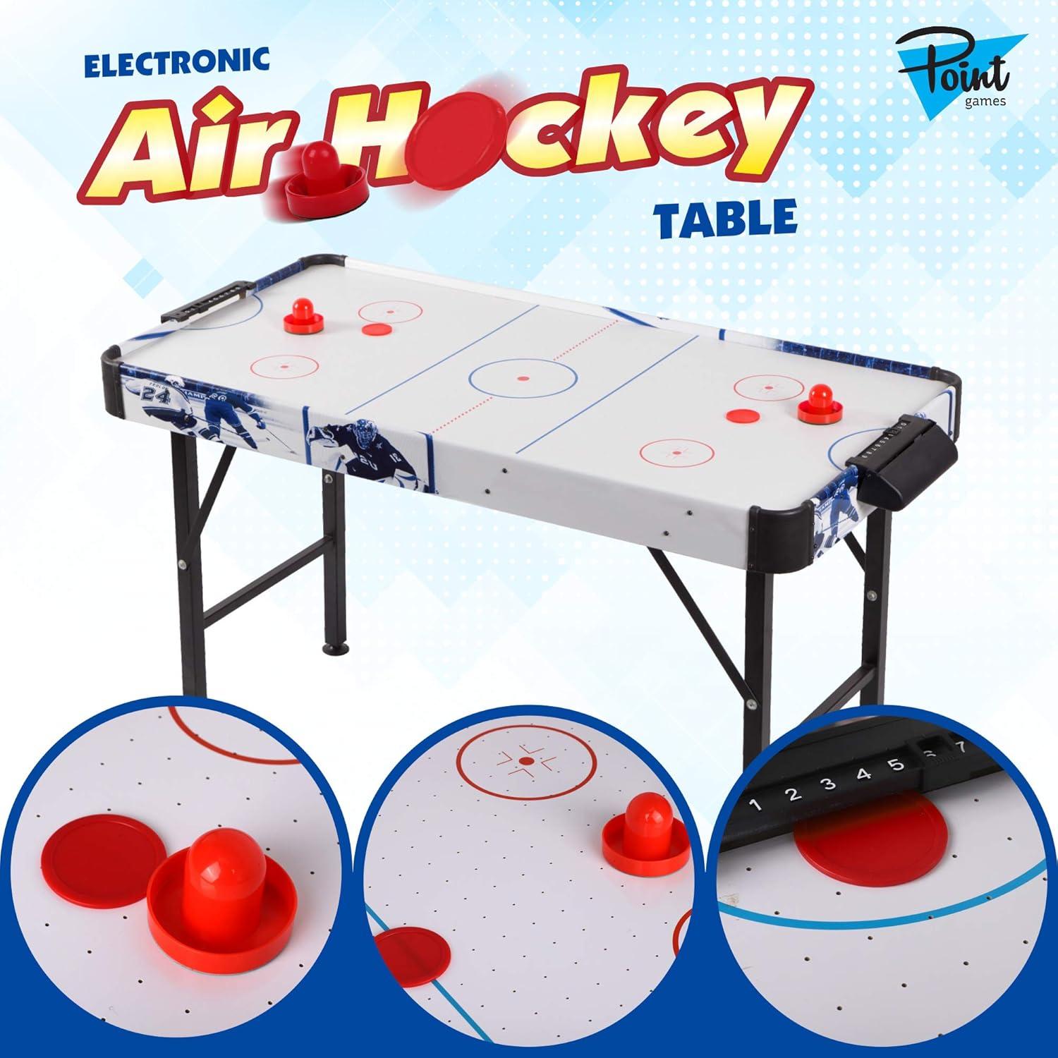 Point Games Electric Powered Air Hockey Game Table