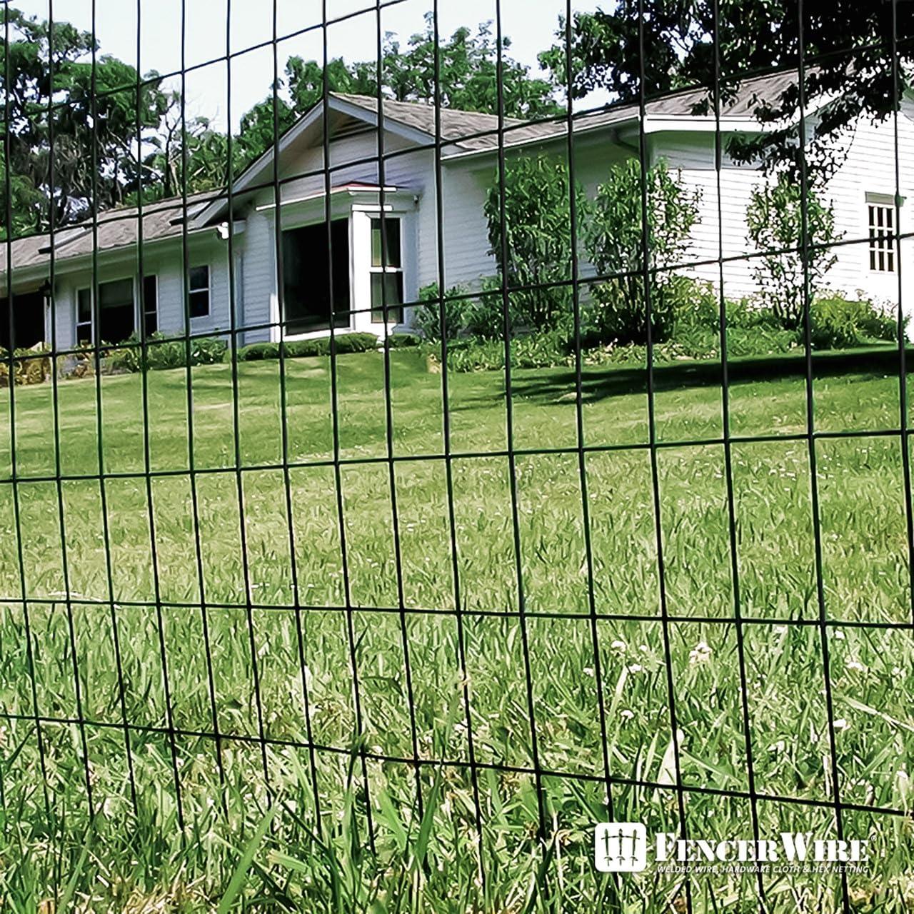 Fencer Wire Fencer Wire Vinyl Coated 16 Gauge Welded Fence Wire Roll, Mesh Size 2-Inch x 3-Inch