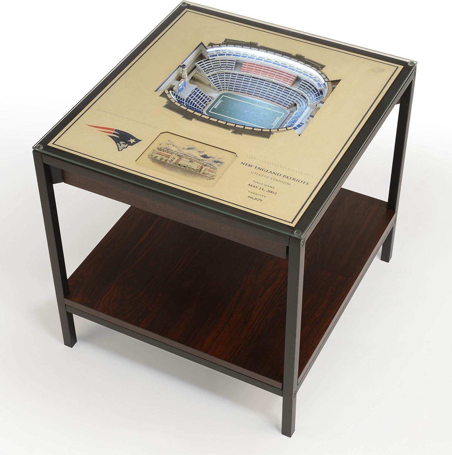 NFL New England Patriots 25-Layer StadiumViews Lighted End Table