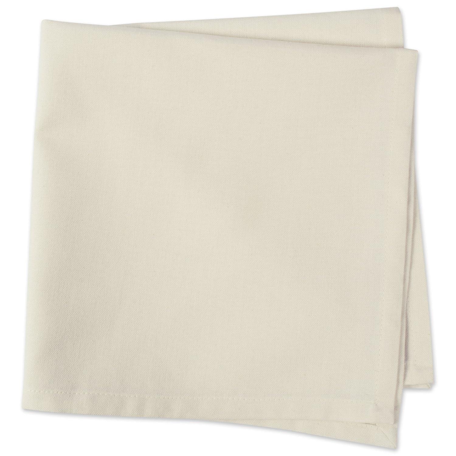 Natural Cotton Square Woven Napkin Set, 20x20 Inch, 6 Count