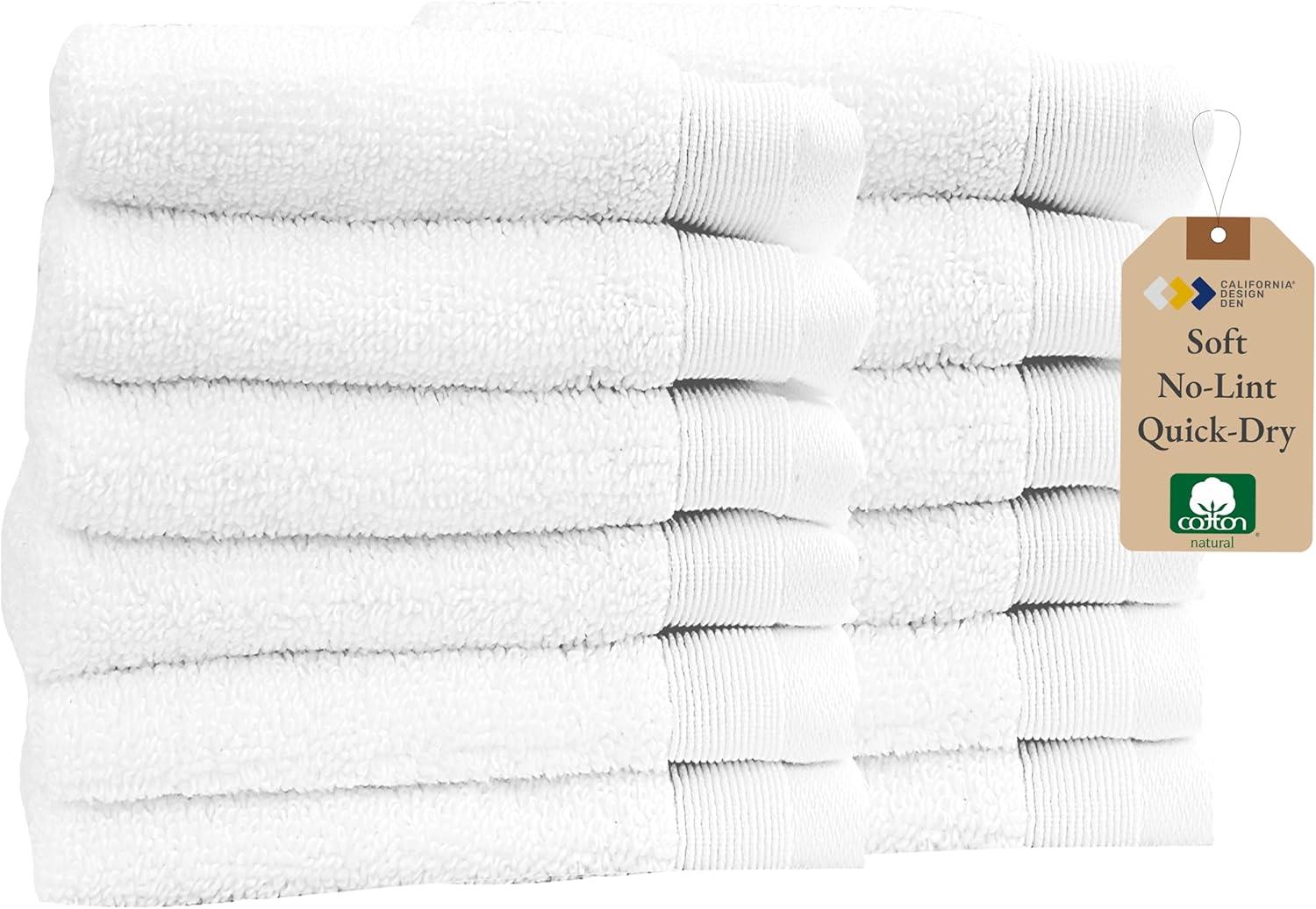Hand Towels - 6-Pack, Softest 100% Cotton by California Design Den - Navy Blue, Six-Pcs Hand Towels