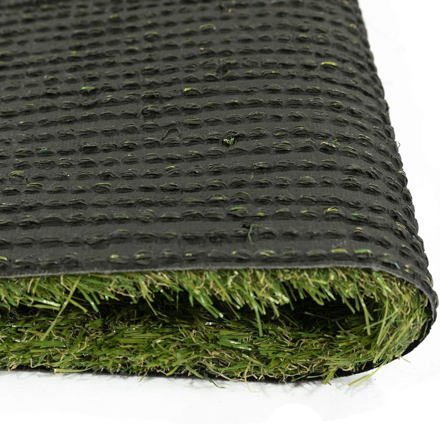 Ottomanson Pet Training Non-Slip Indoor/Outdoor Tray with Reusable Grass Pad