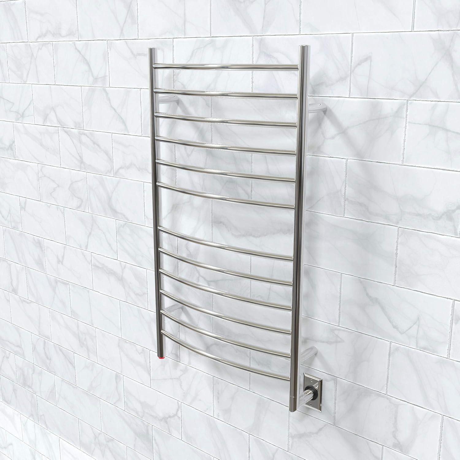 Radiant Large Curved Towel Warmer Hybrid Hardwired or Plug in