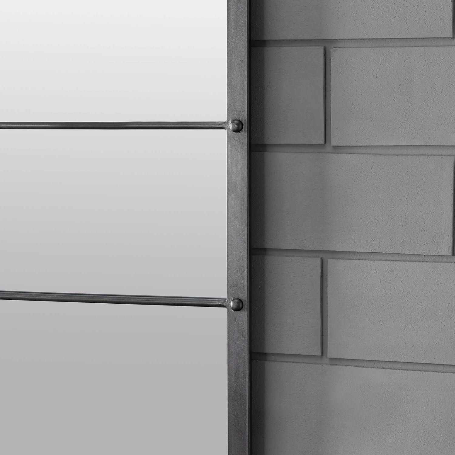 FirsTime & Co. Dark Silver Homestead Manor Wall Mirror, Farmhouse, Rectangular, 24 x 1 x 38 in