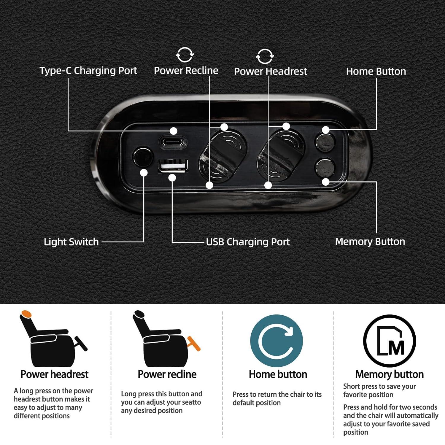 Orren Ellis Leather Home Theater Seating Dual Power Movie Theater Chairs Theater Recliner Sofa
