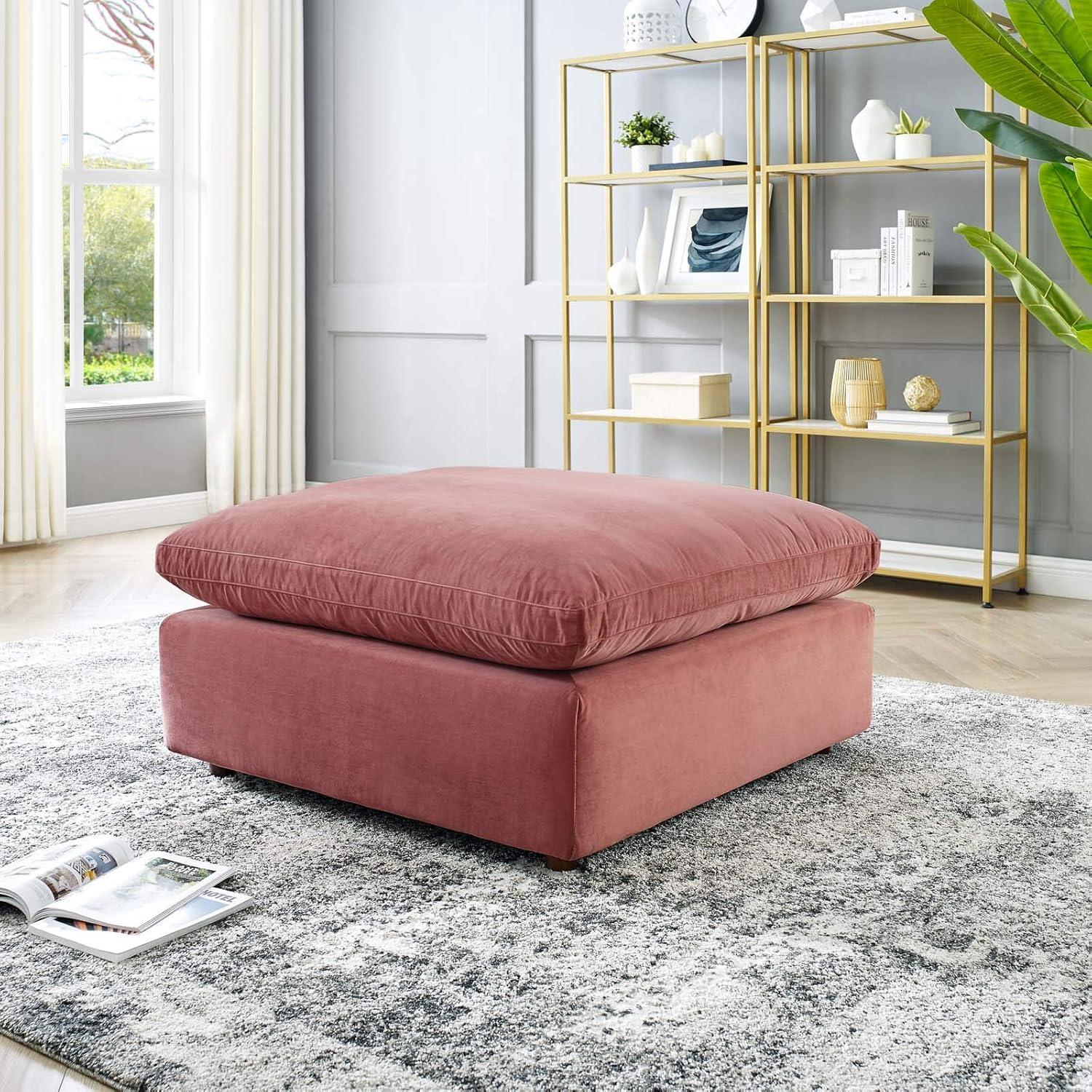 Modway Commix Down Filled Overstuffed Performance Velvet Ottoman