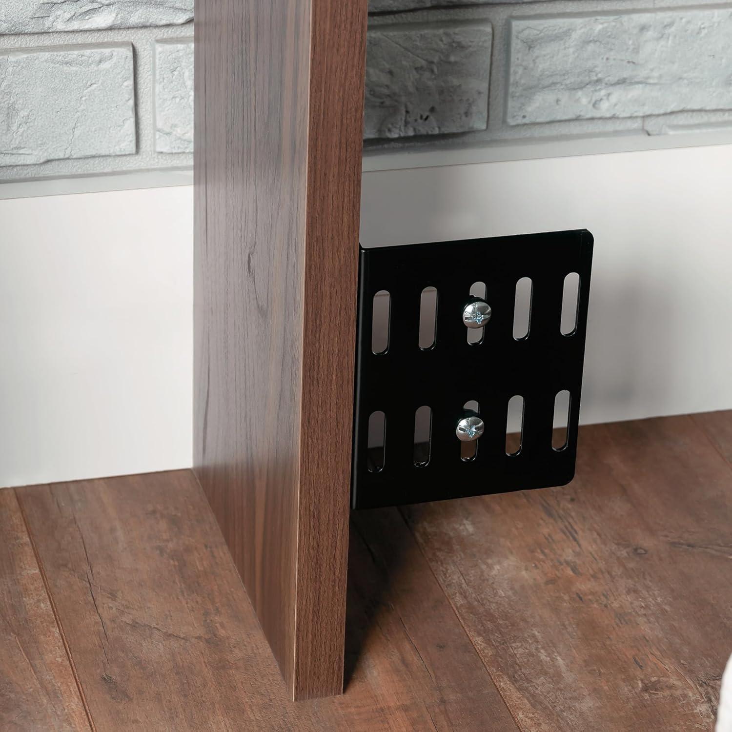 Sauder Full/Queen Harvey Park Headboard Grand Walnut: MDF Bookcase Design, Storage, CARB Certified