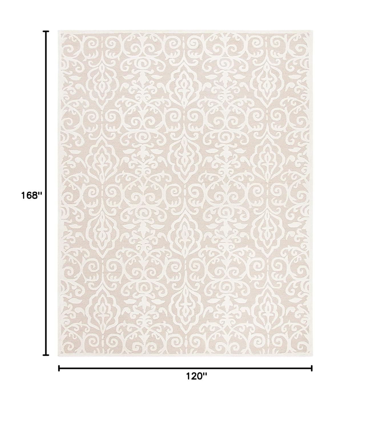 SAFAVIEH Martha Stewart Marais Geometric Damask Area Rug, Fledgling, 10' x 14'