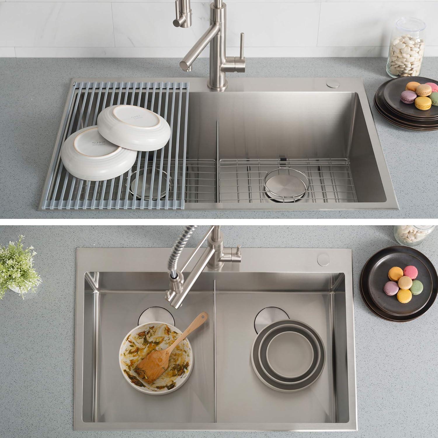 KRAUS Standart PRO Drop In 16 Gauge Bar Stainless Steel Kitchen Sink