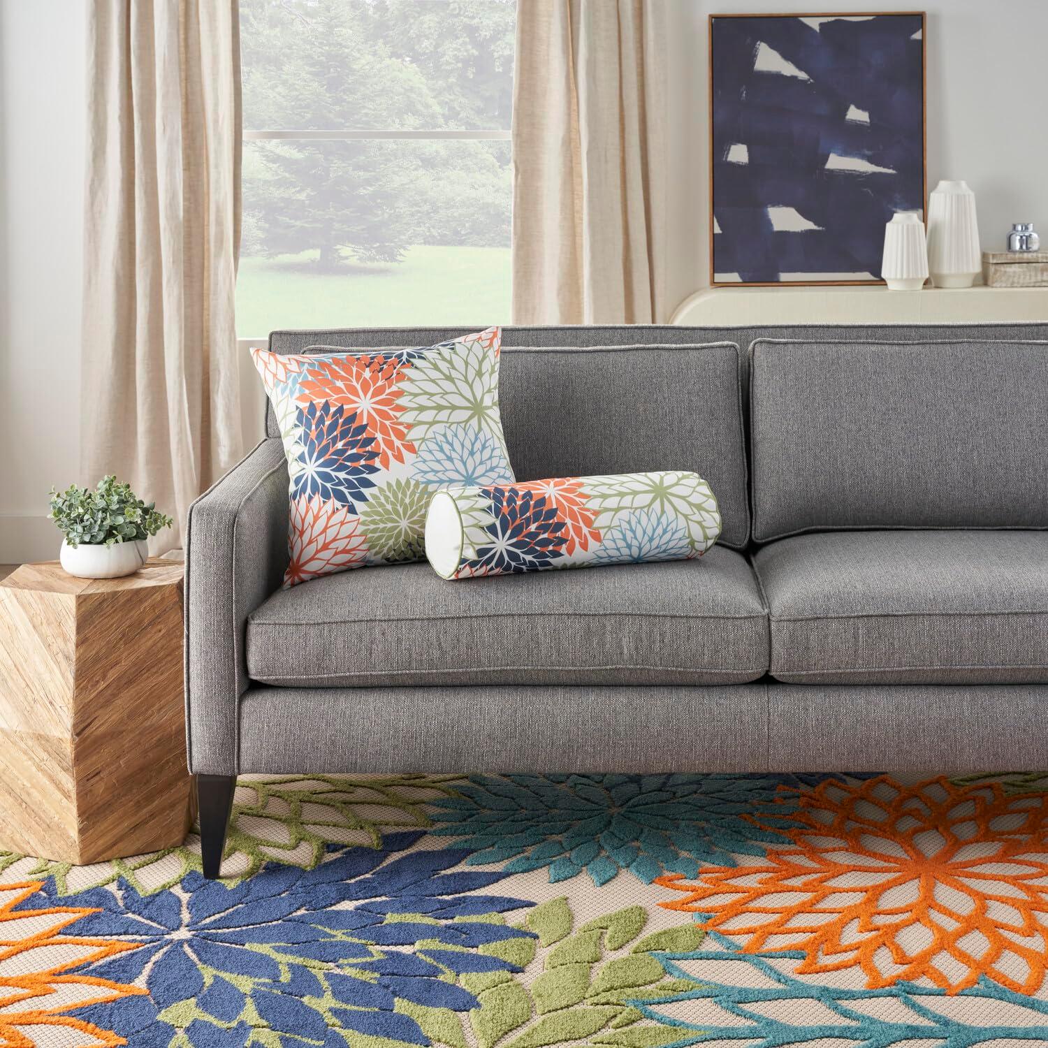 Mina Victory Angelis Bolster Indoor/Outdoor Pillow Cover & Insert