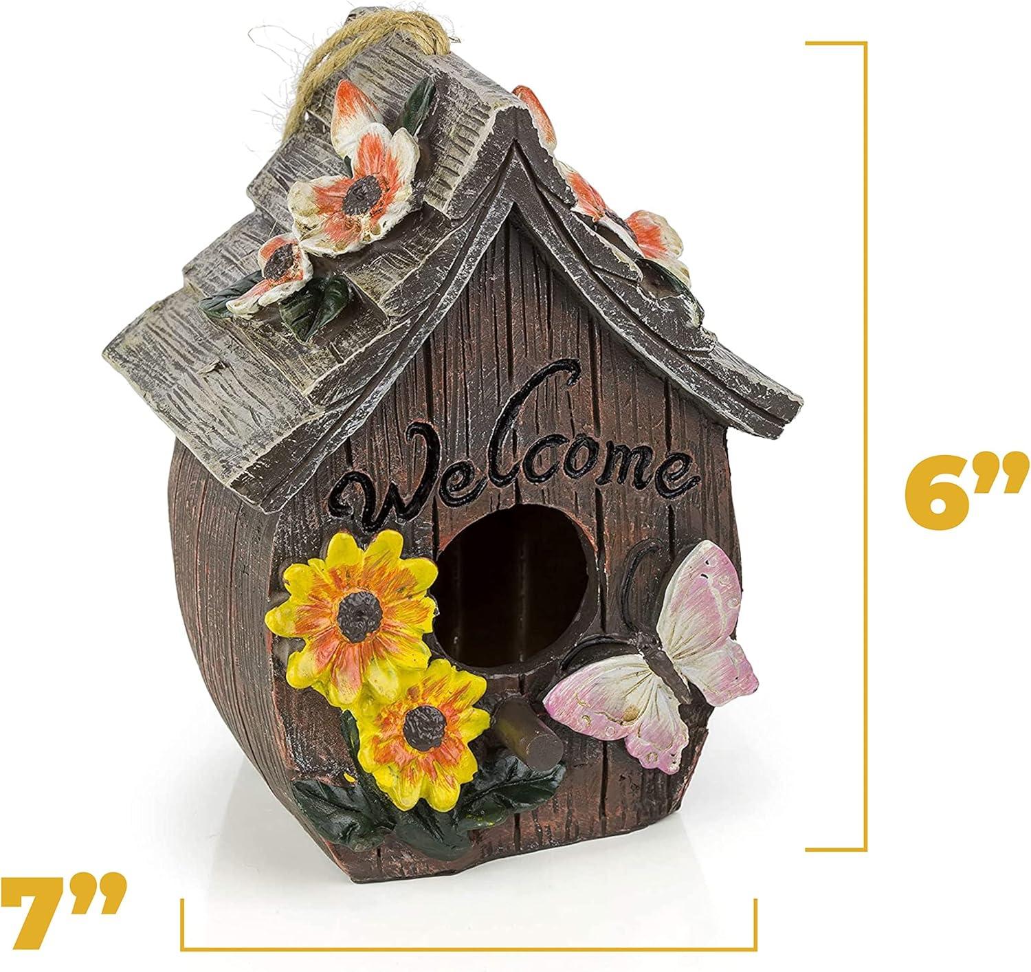 Dawhud Direct Hand-Painted Bird Houses for Outdoors Decorative Birdhouses