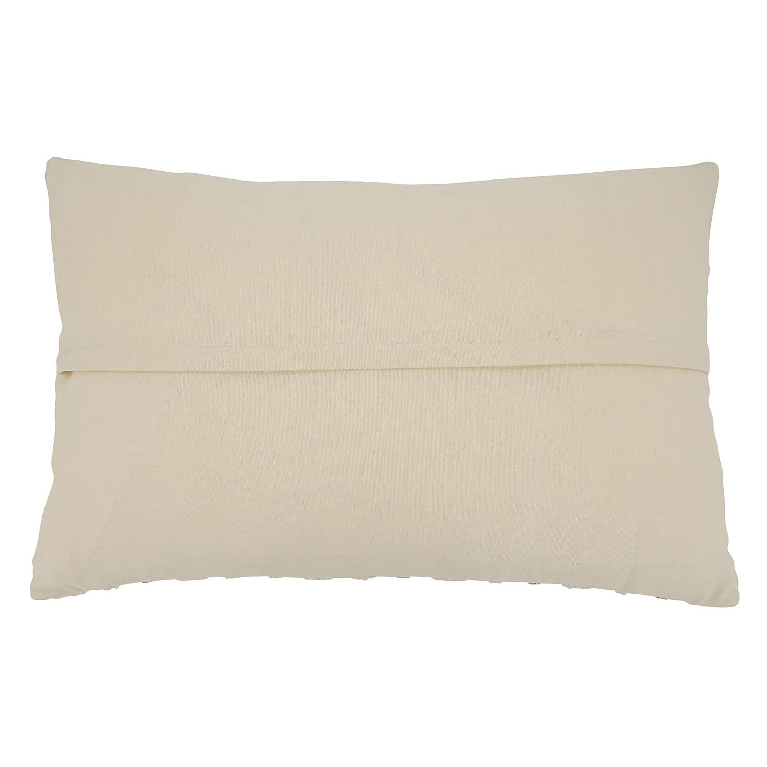 Saro Chloe Collection Appliqued Cotton Throw Pillow