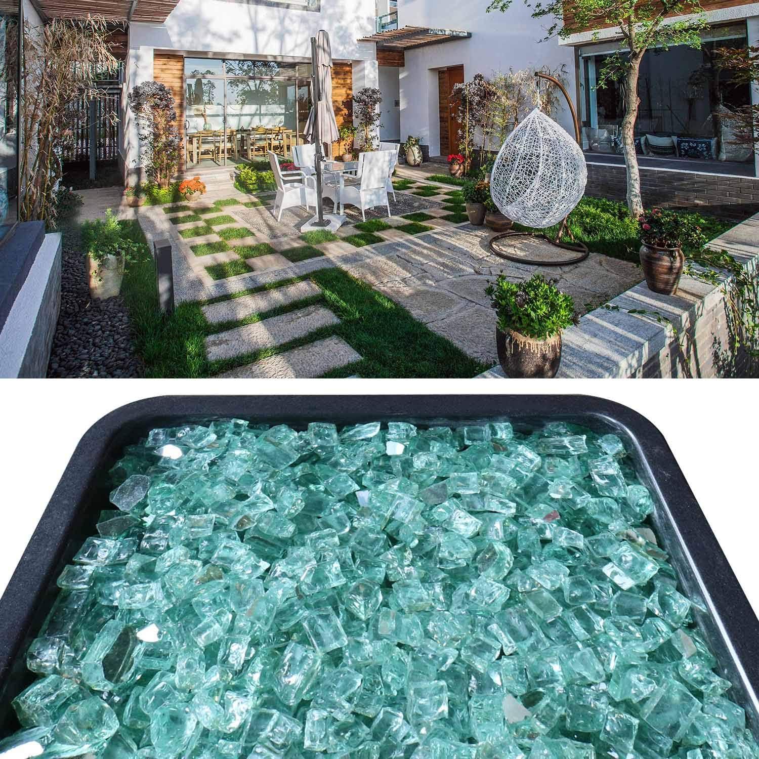 Evergreen Reflective Tempered Fire Pit Glass, 10 lbs