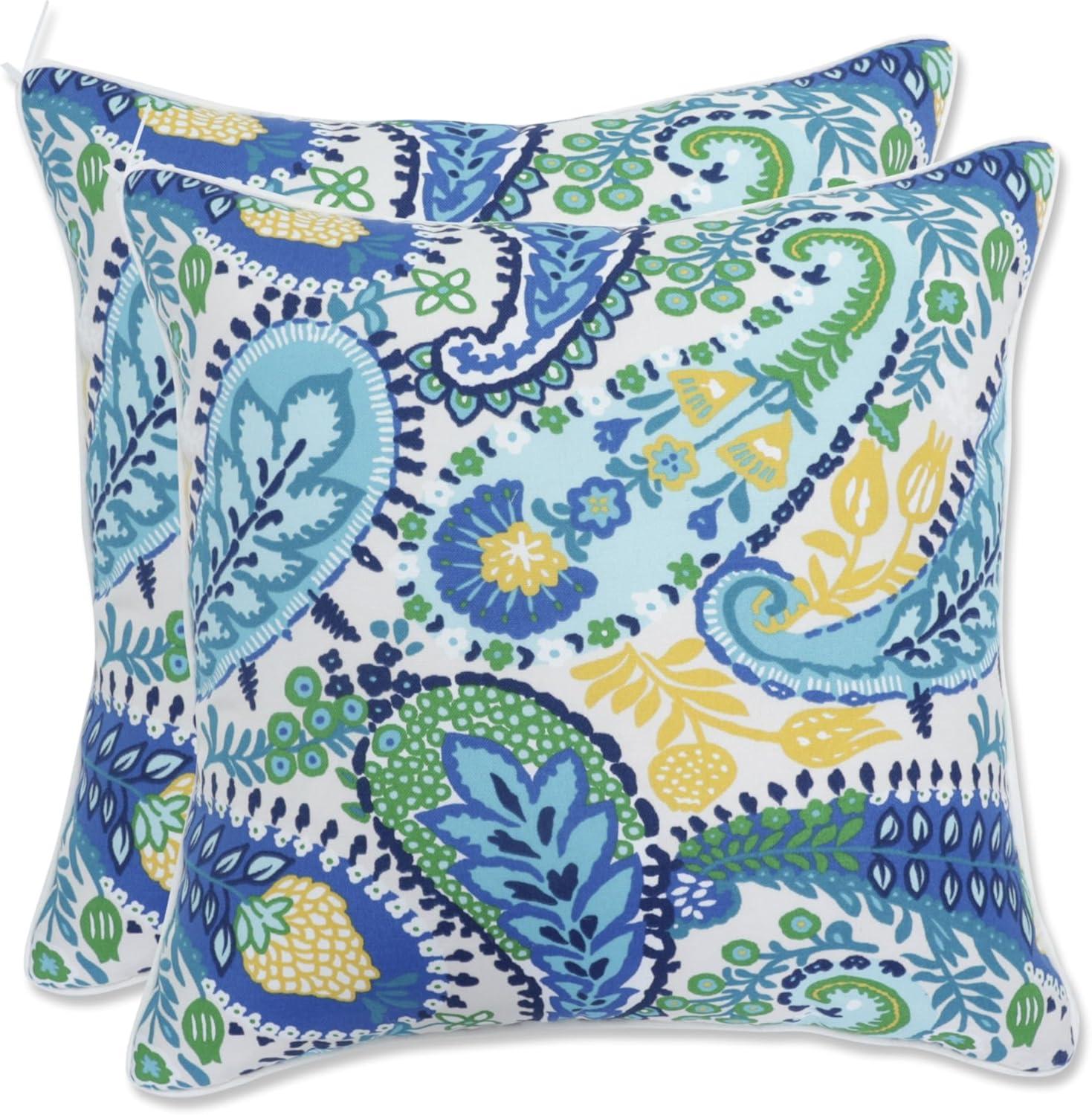 Paisley Indoor/Outdoor Throw Pillow (Set of 2)