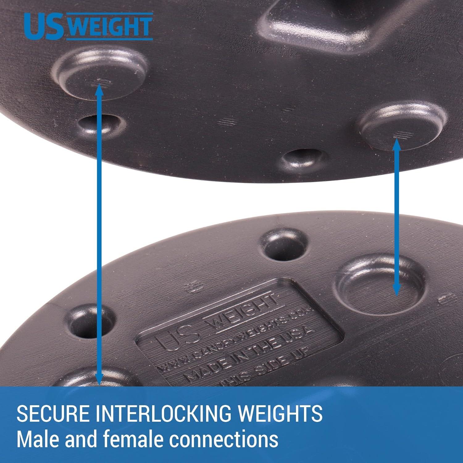 US Weight 40lb Canopy Weight Set for Securing Canopies, Tents, and Umbrellas at Outside Events