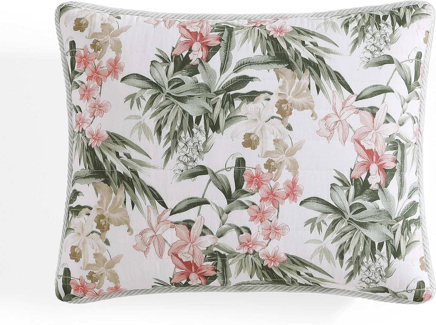 Tommy Bahama - Full/Queen Quilt Set, Super Soft Bedding with Matching Shams, Botanical Home Essentials Bahama Fronds Beige, Full/Queen