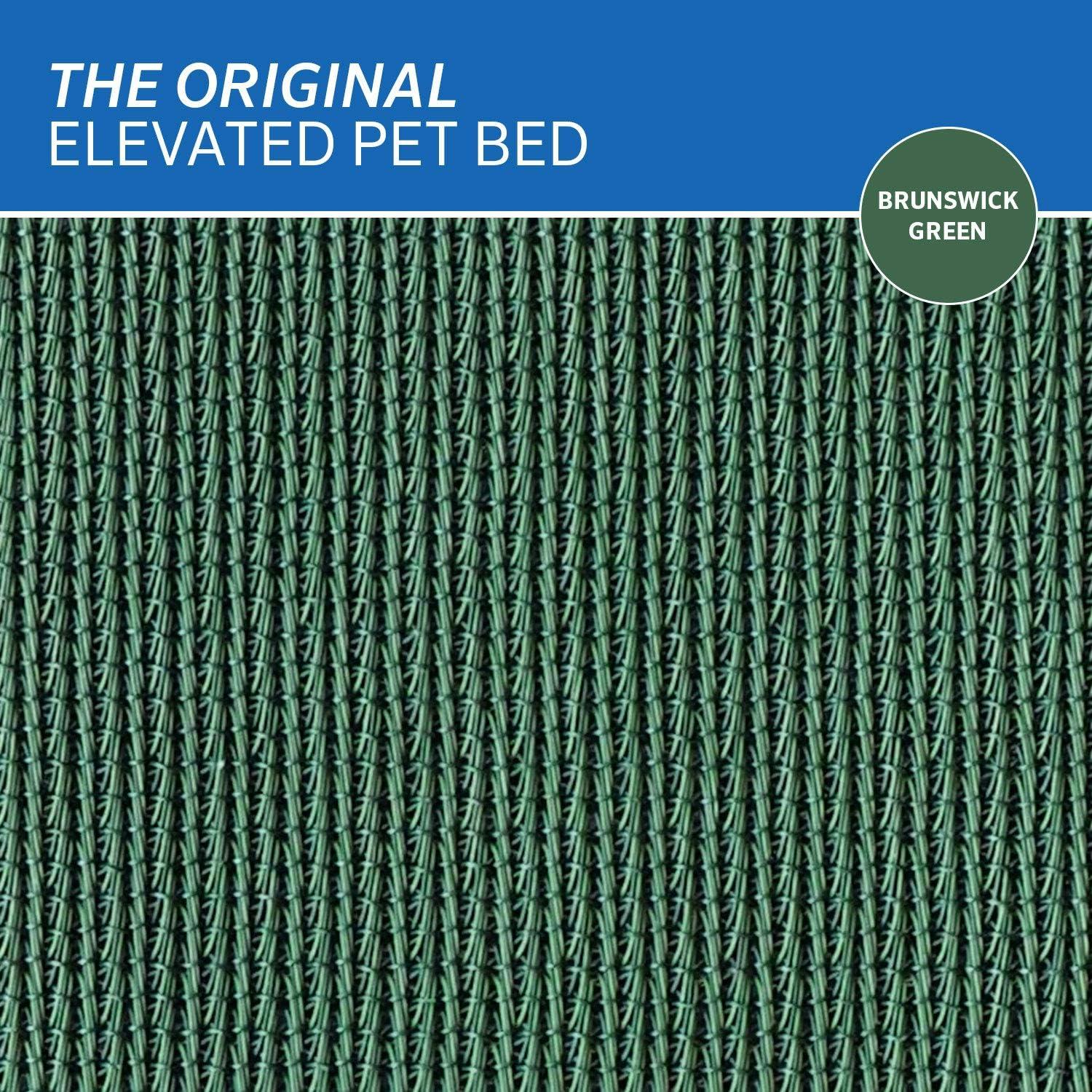 The Original Coolaroo Elevated Pet Dog Bed Replacement Cover, Small, Brunswick Green
