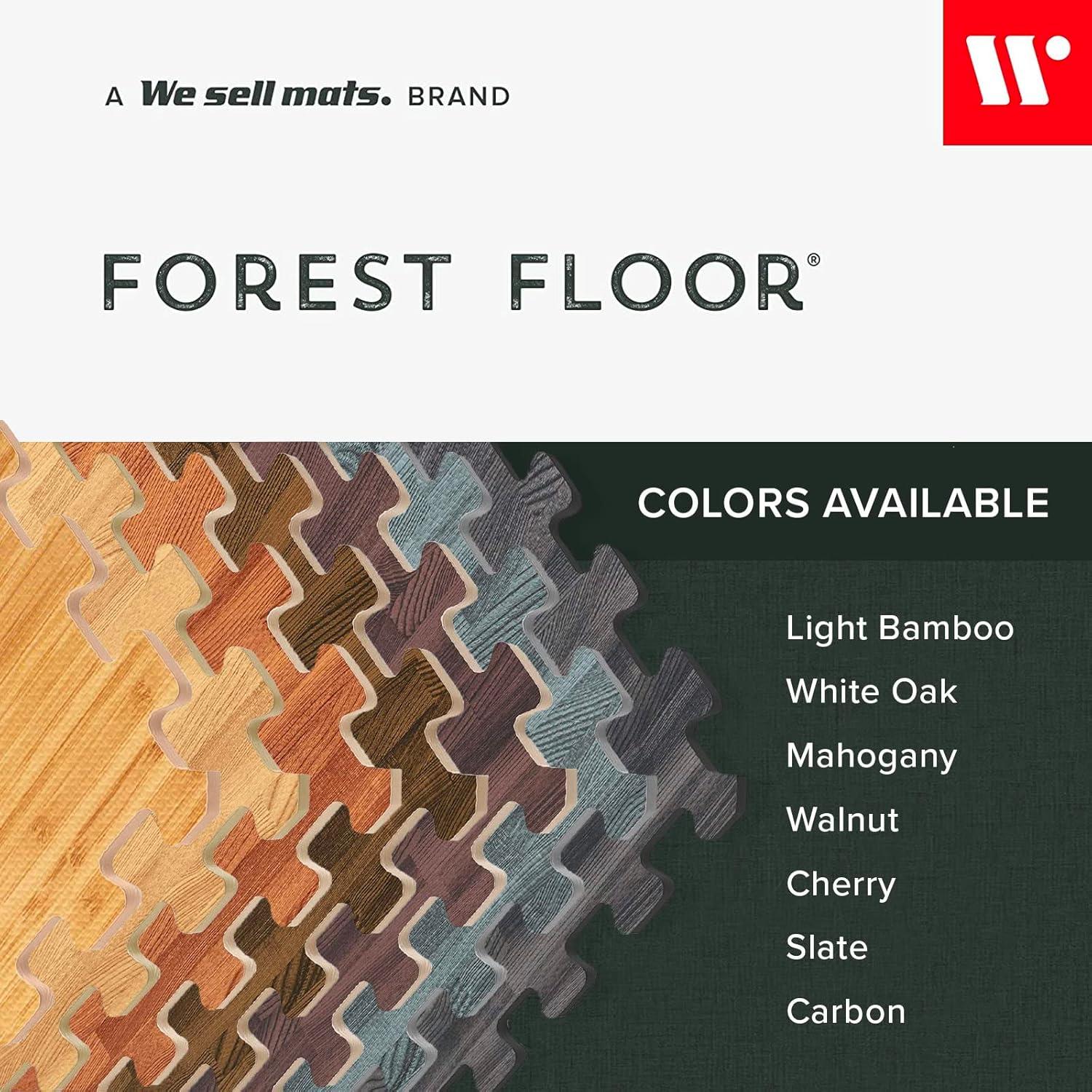 Dark Wood Grain Interlocking Foam Floor Tiles, 24" x 24"