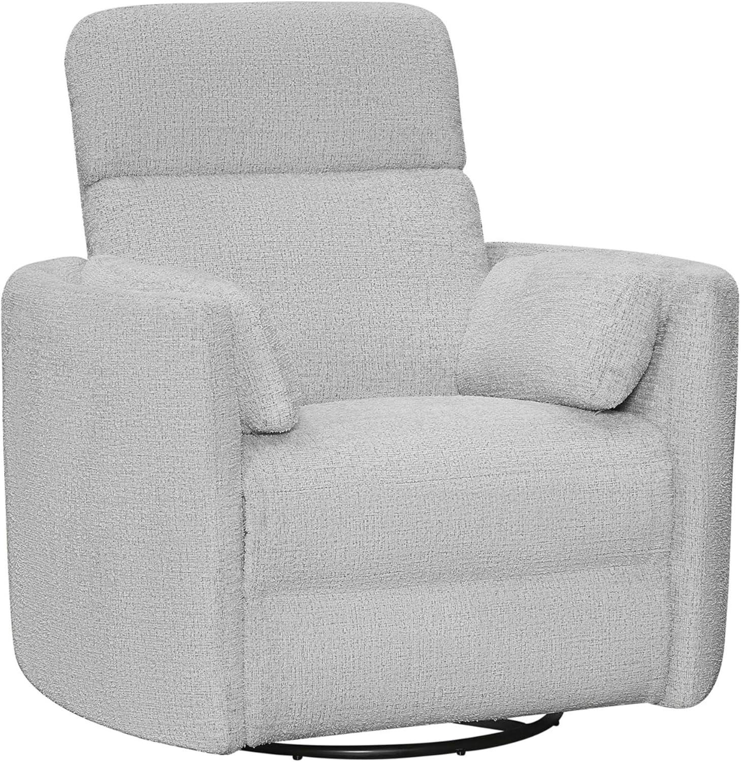 Florence Heron Leather Swivel Wood Recliner