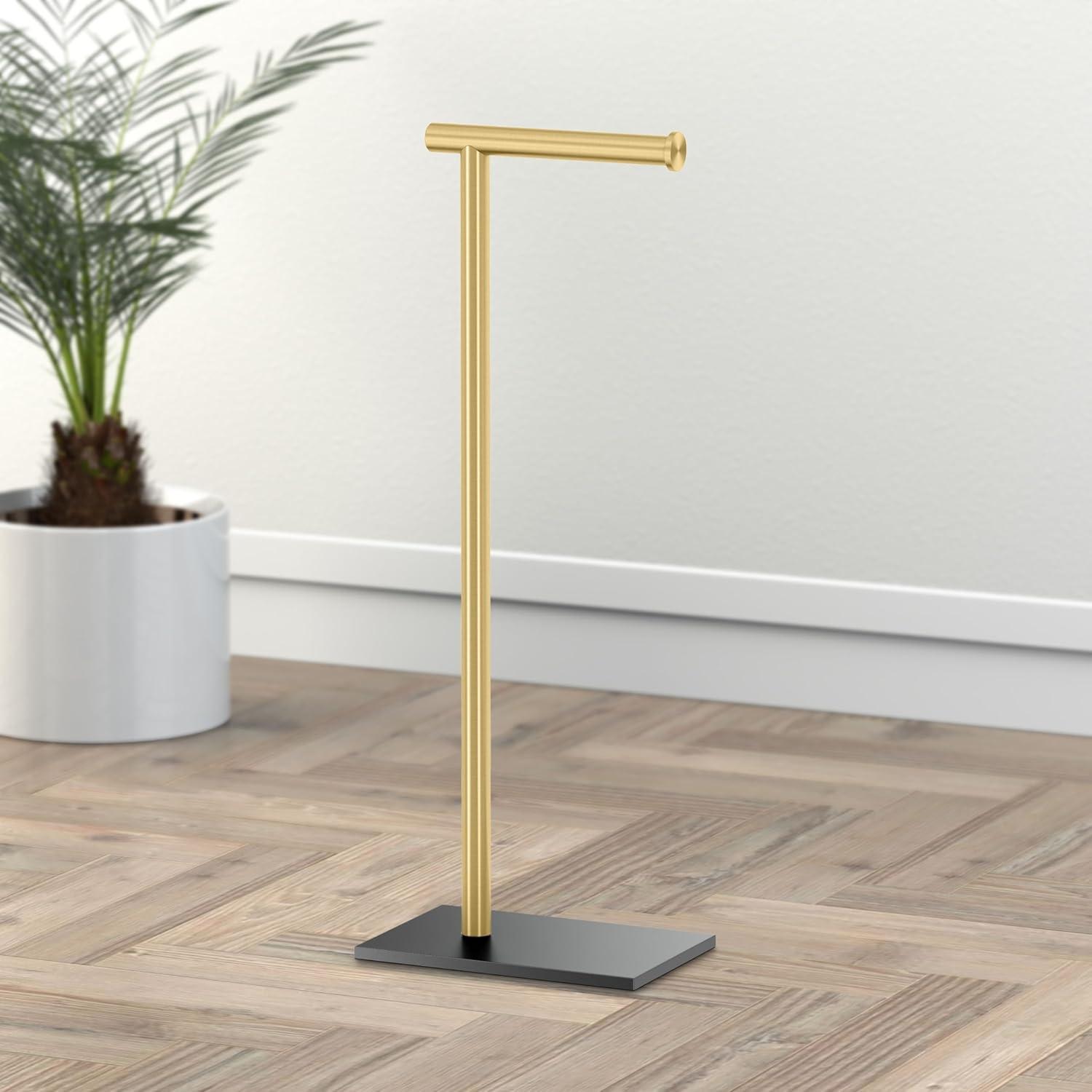 Latitude II Free Standing 22.25"H Toilet Paper Holder with Weighted Base | Toilet Paper Roll Holder Stand