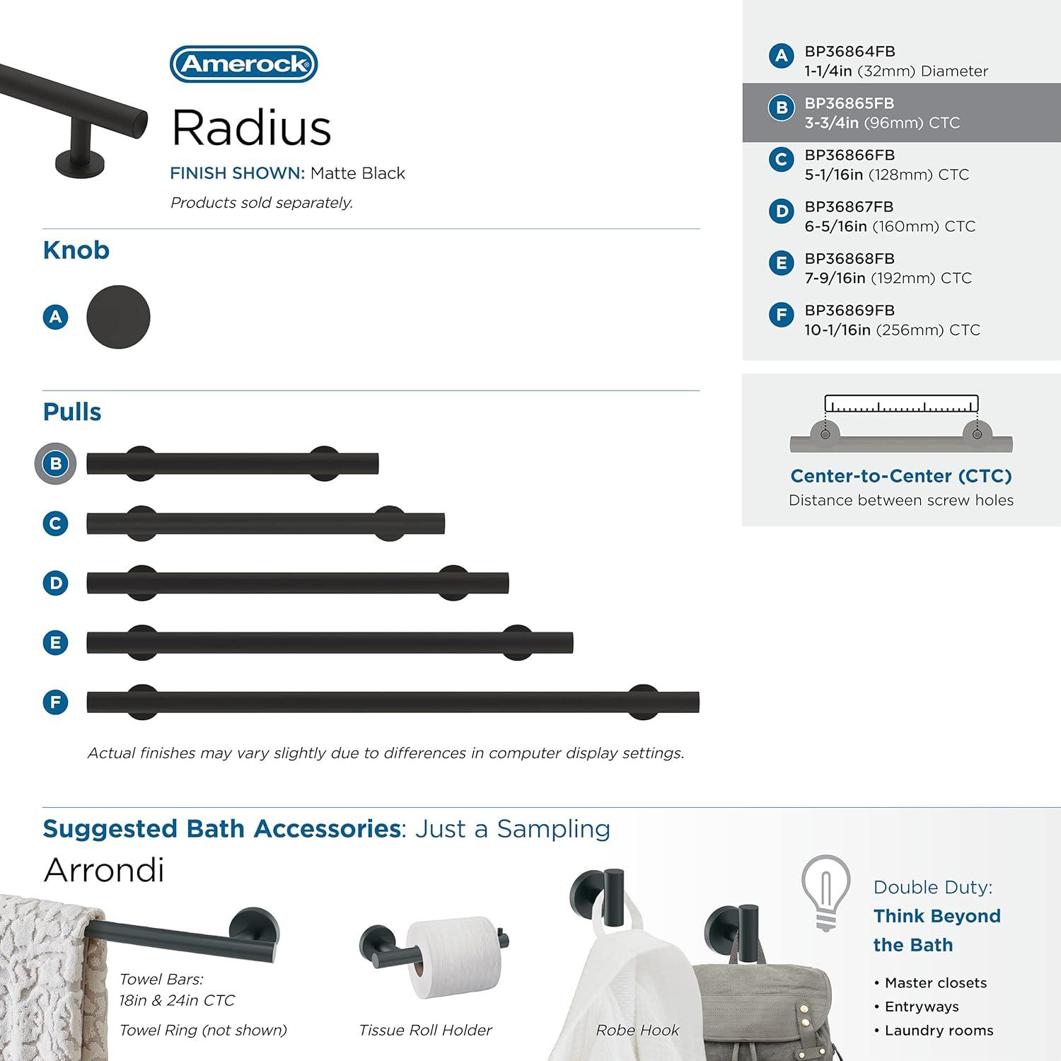 Radius 3 3/4" Center To Center Bar Pull