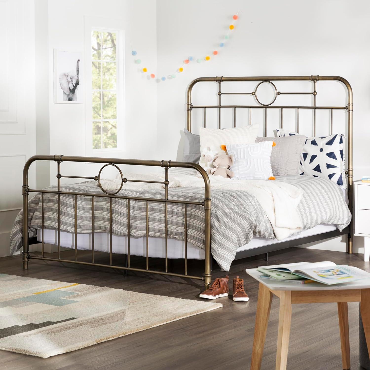 HumbleNest Countryside Classic Metal Textured Standard Bed, Queen, Bronze