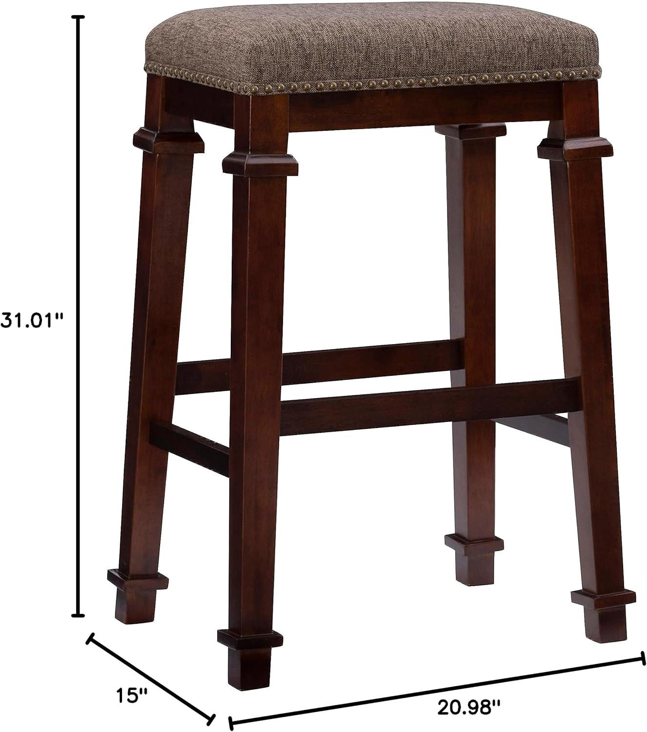 Kennedy Backless Barstool Wood - Linon