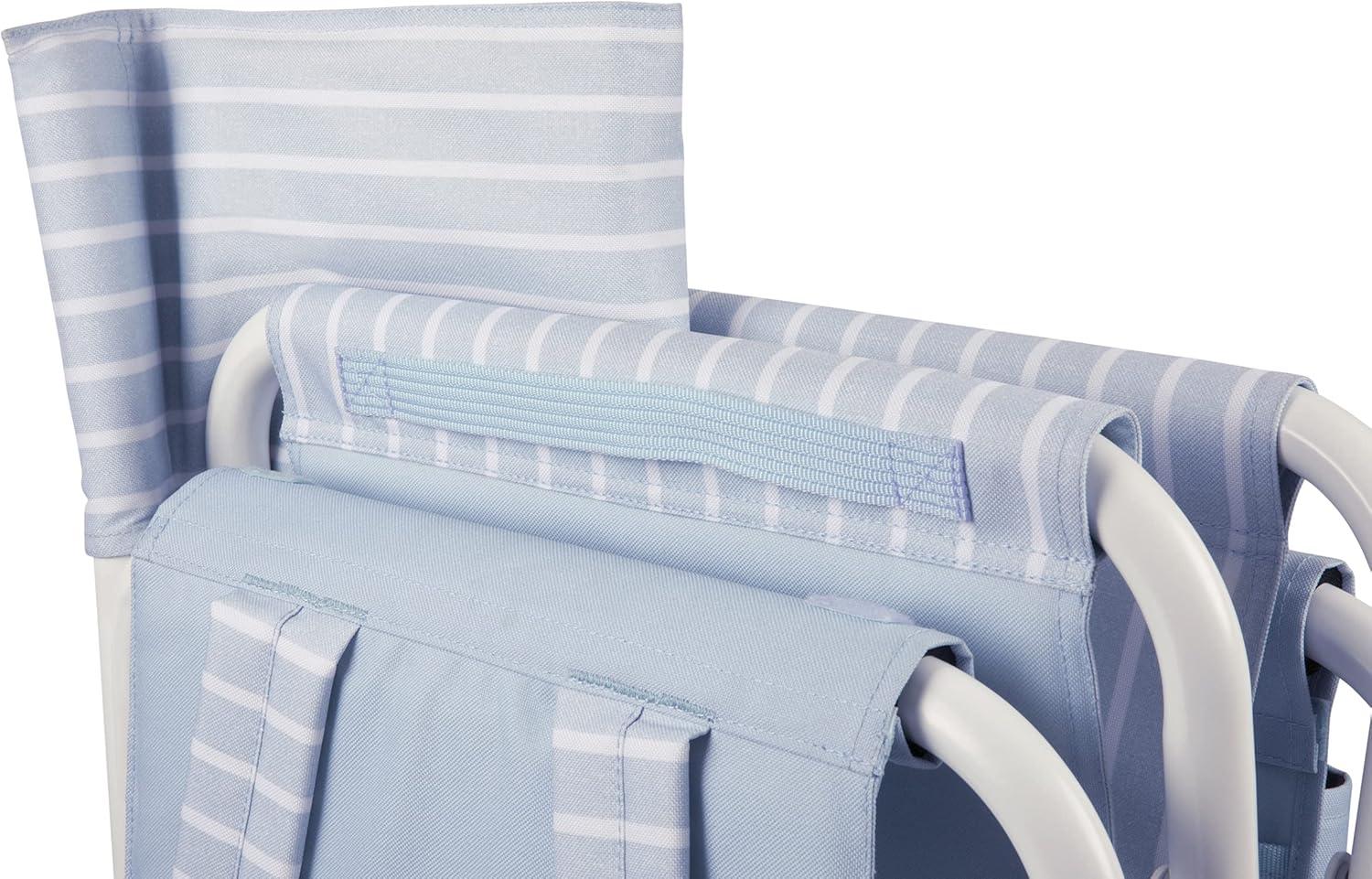 Picnic Time Outdoor Directors Chair - Mod Denim Stripes