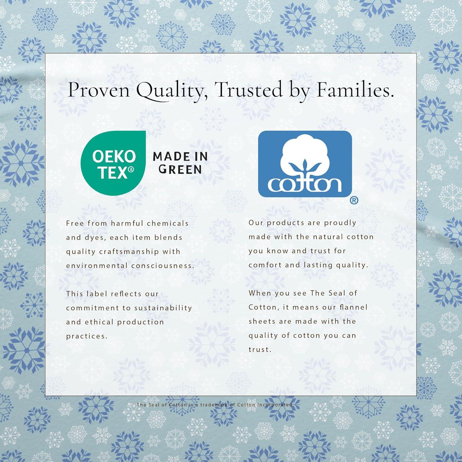 100% Turkish Cotton Holiday Printed Flannel Sheet Set