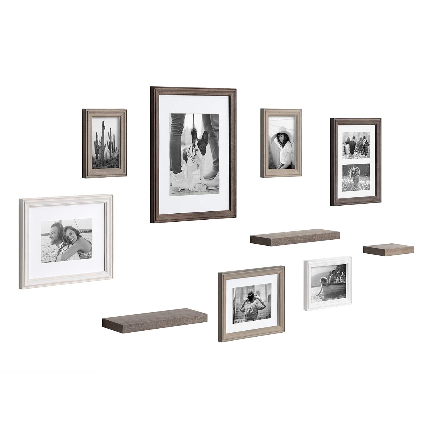 10pc Bordeaux Frame Box Set Gray/Brown - Kate & Laurel All Things Decor