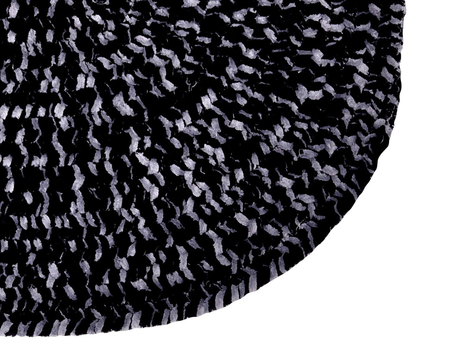 24" x 72" Chenille Tweed Collection Black & Gray Reversible Indoor Area Utility Runner Rug - Better Trends