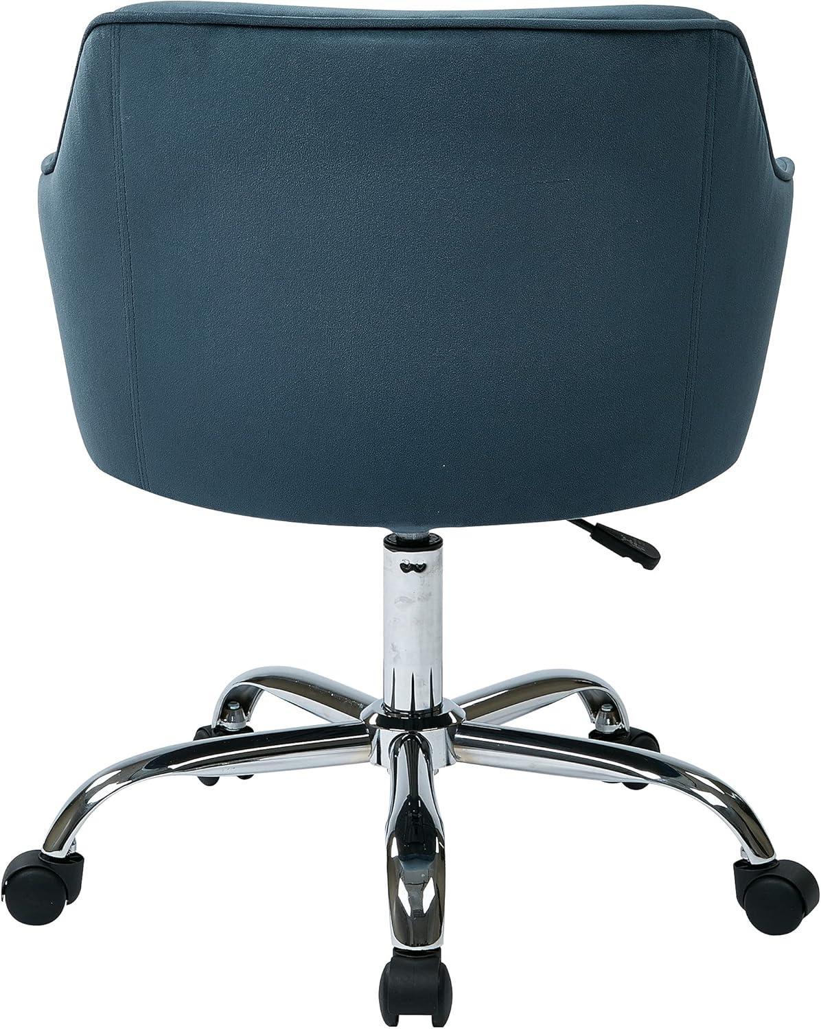 Bristol Task Chair with Atlantic Blue Velvet Fabric