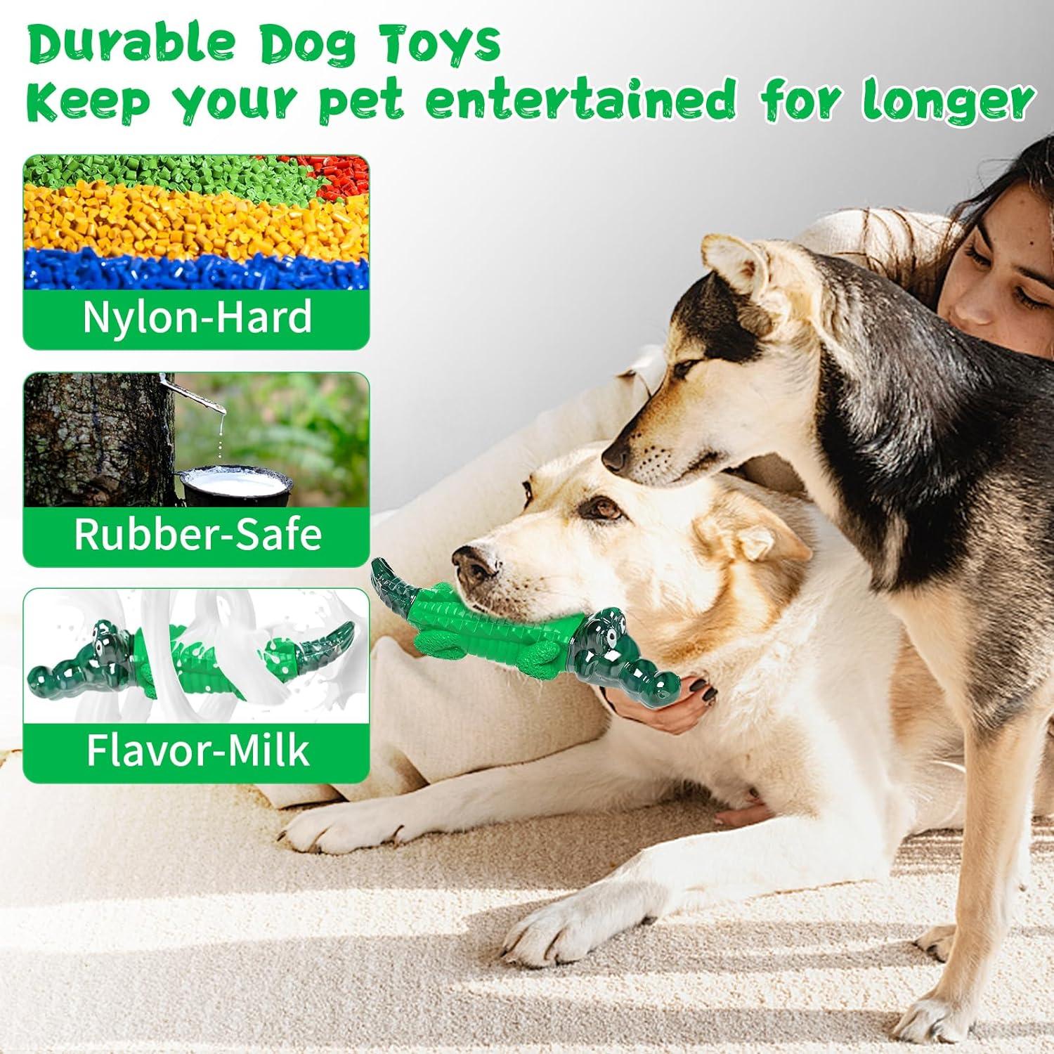 Pet Deluxe Dog Chew Toys for Aggressive Chewers Tough Dog Toys for Large Dogs Indestructible Dog Toys Heavy Duty Dog Toys for Small Medium Large Dogs Breed