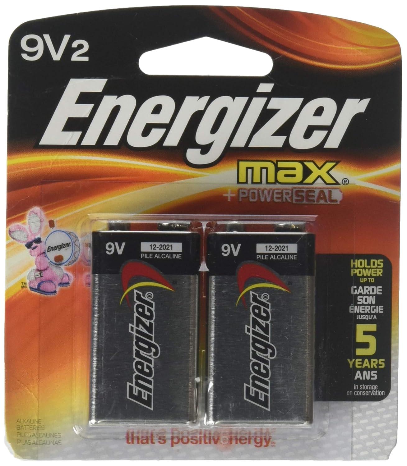 Energizer Max 9V Batteries - 2pk Alkaline Battery