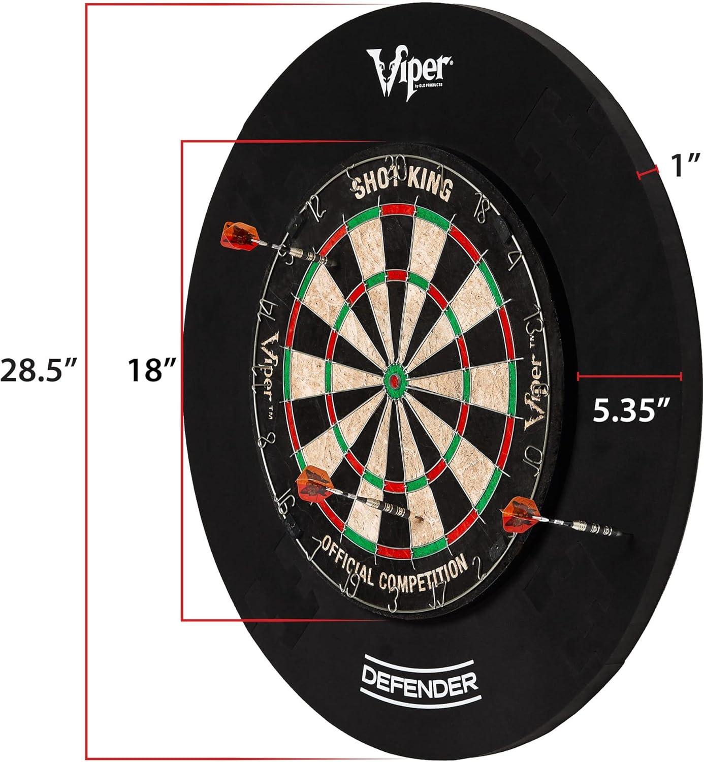 Viper Dead-On Sisal Dartboard, Defender Dart Surround, Jar Of 20 Darts And Viper Edge Throwline