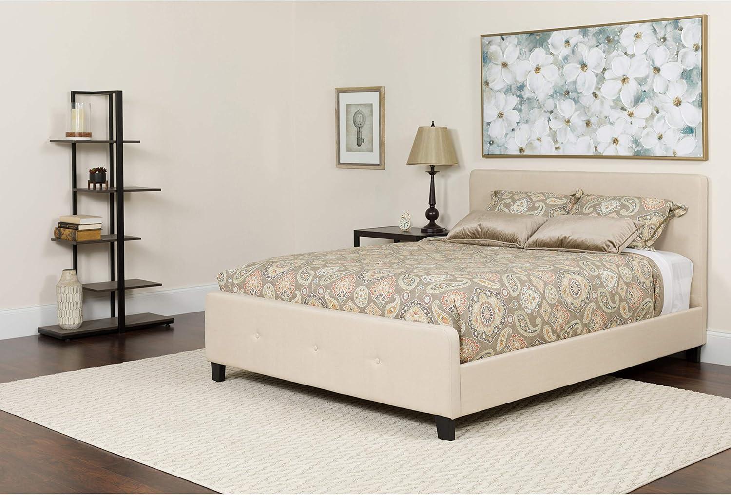 Flash Furniture Tribeca Button Tufted Upholstered Platform Bed