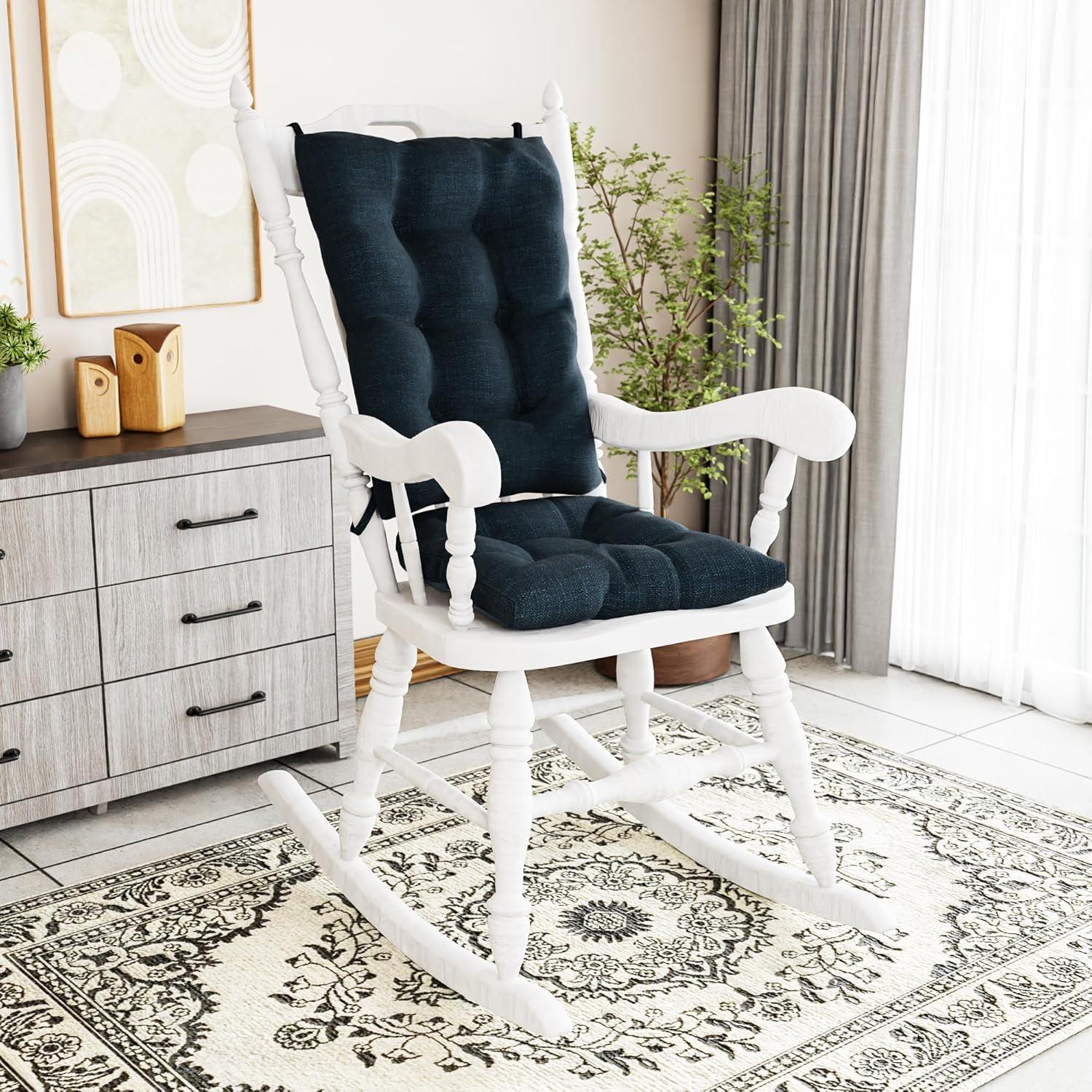 Klear Vu Gripper Polar Chenille Jumbo 2 Pieces Rocking Chair Cushion Set