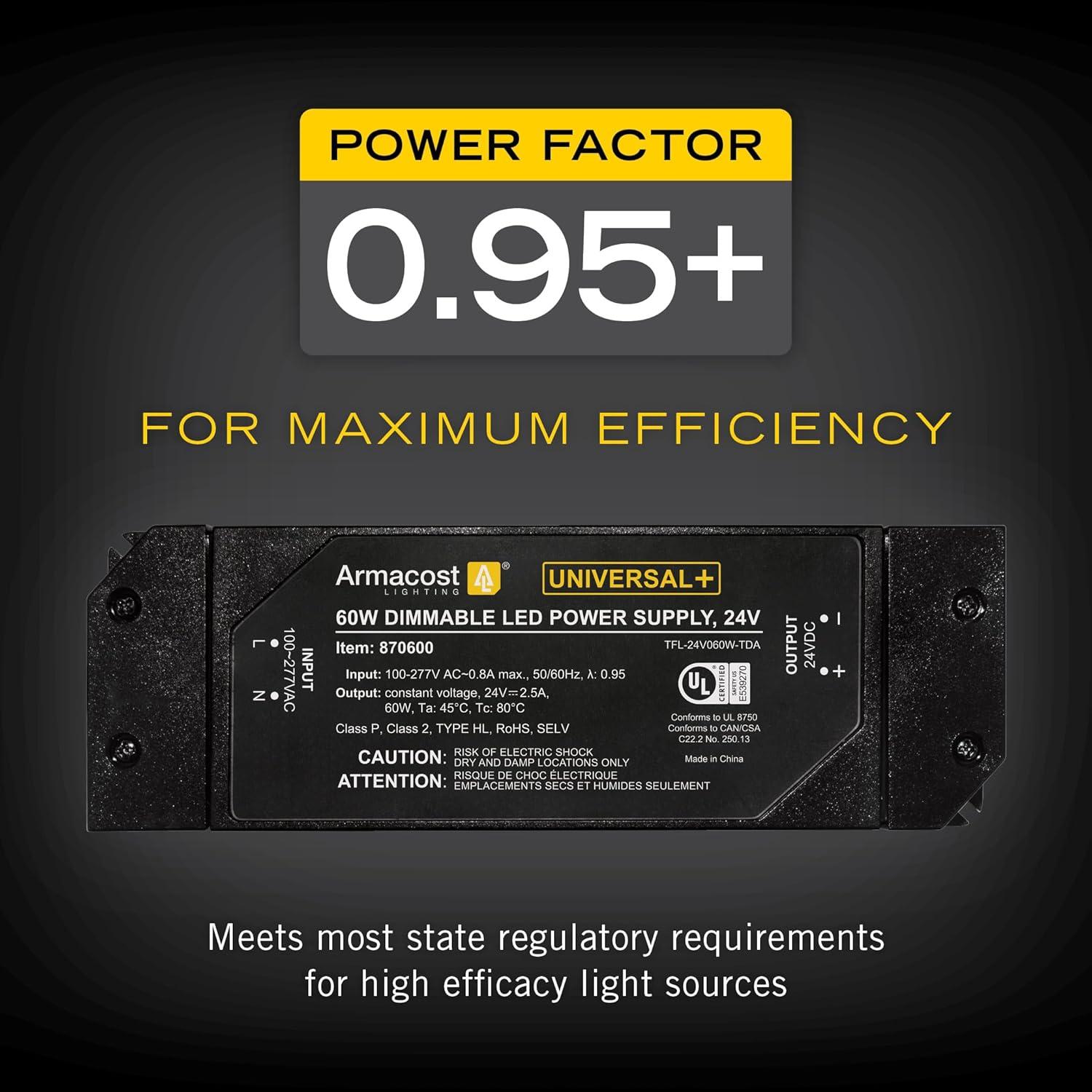 Universal+ Dimmable LED Driver 24V DC, Electronic Transformer