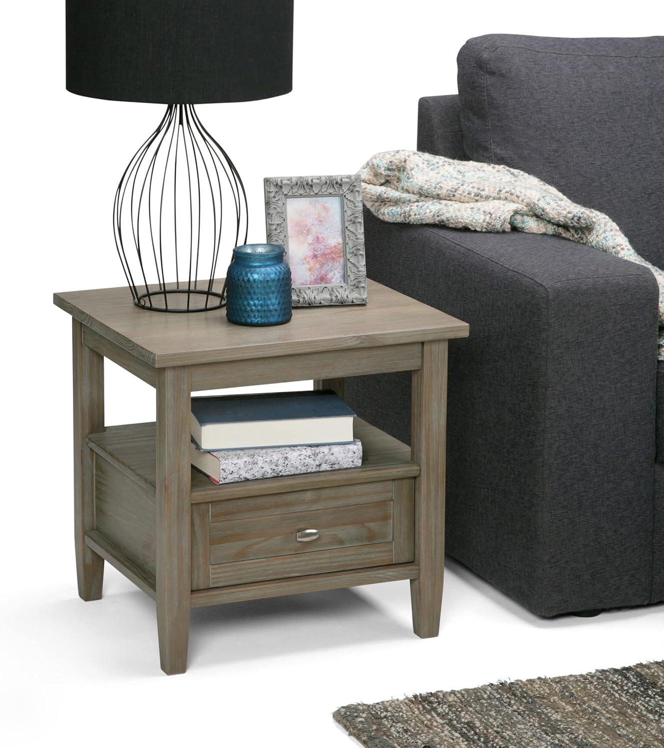 Nortonville Solid Wood End Table with Storage