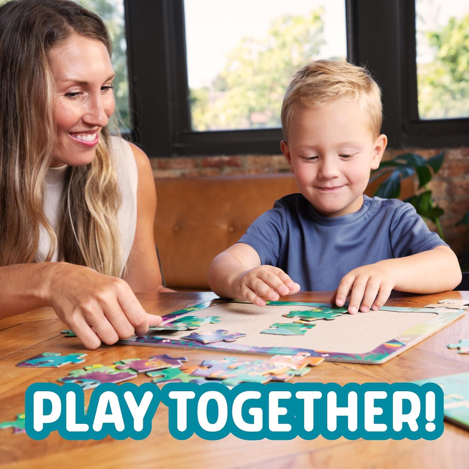 Chuckle & Roar 4-pack Interlocking Tray Puzzles for Children Ages 3+, by Buffalo Games