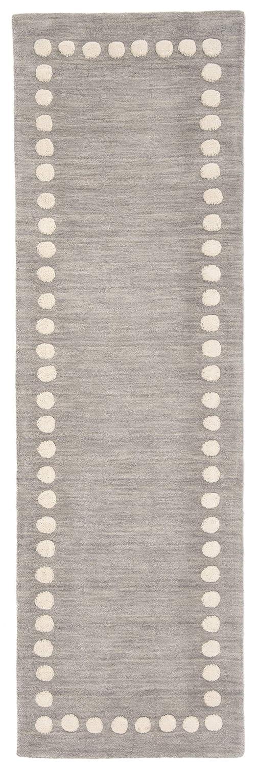 Safavieh Kids SFK802 Hand Loomed Runner Rug - Grey - 2'6"x8' - Safavieh.