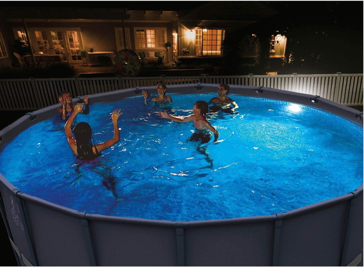 Intex Above Ground Underwater LED Magnetic Swimming Pool Wall Light (2 Pack)