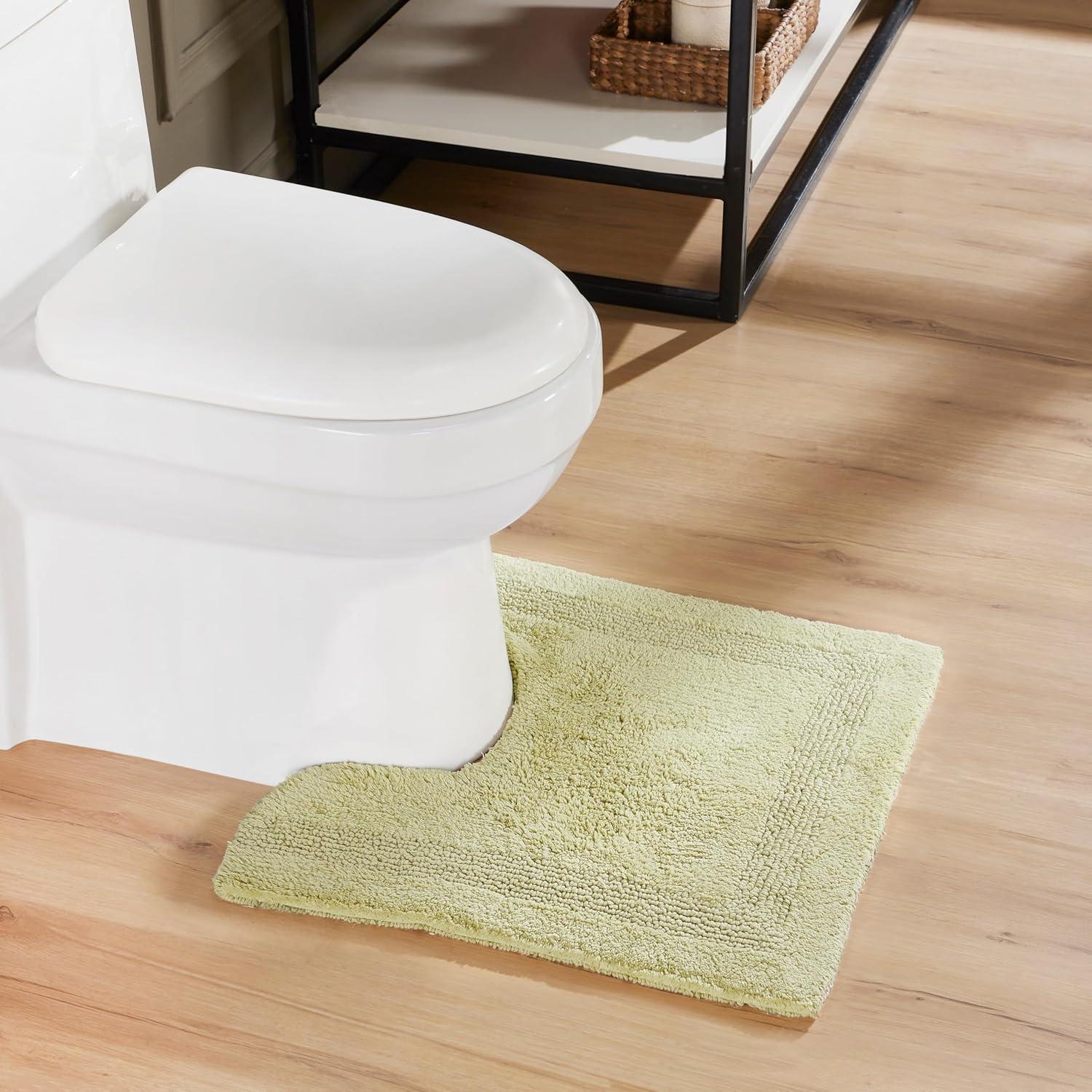 Better Trends Lux 100% Cotton Tufted Solid Reversible Bath Rug 20" x 20" Contour - Sage
