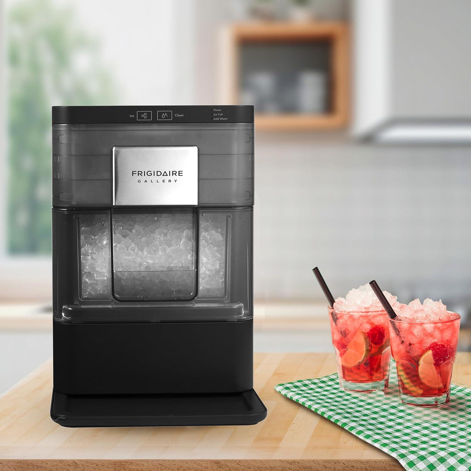 Frigidaire Nugget Ice Maker - Black: Countertop Ice Machine, 44 lbs Daily Production, 3 lbs Storage, Includes Scoop