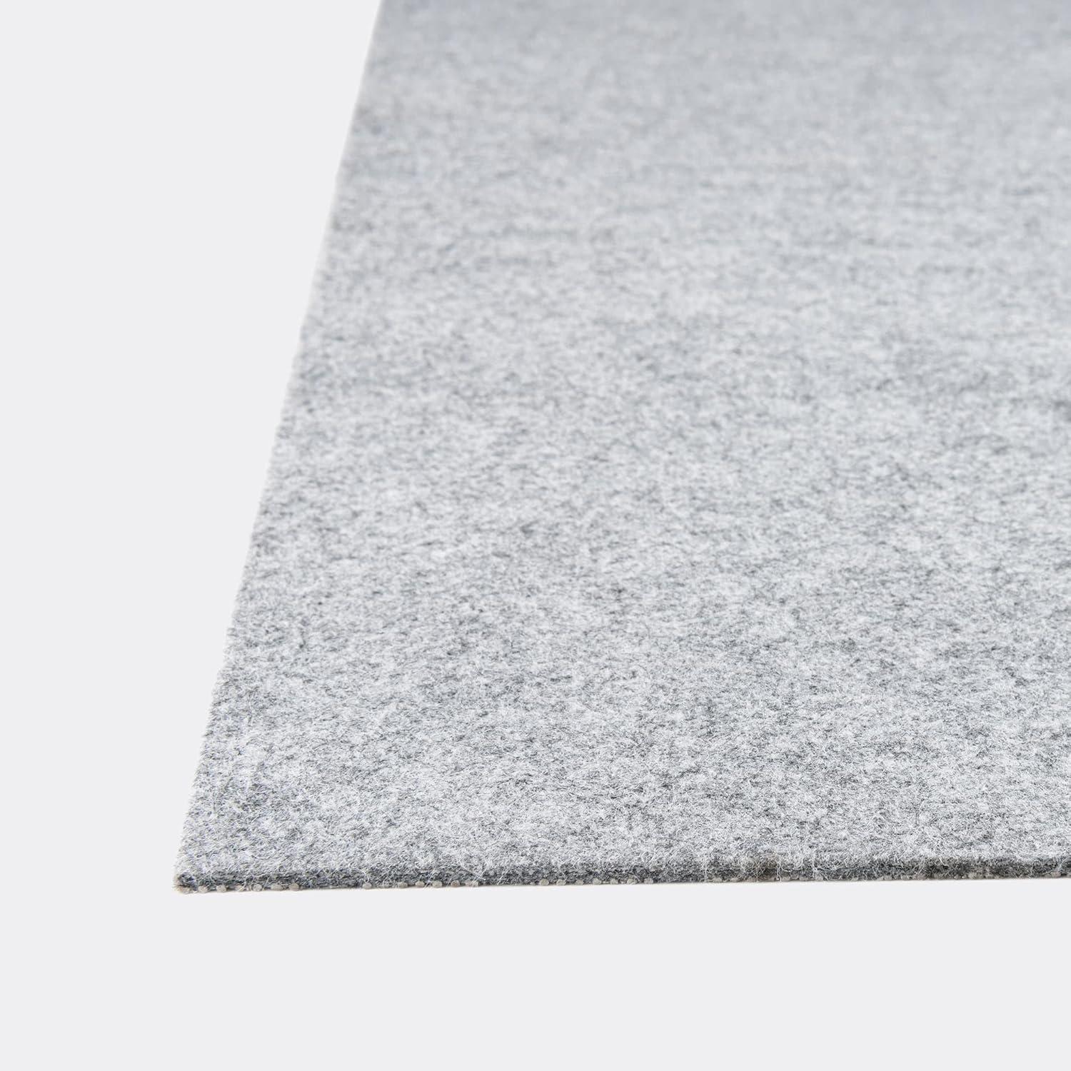 Gray Felt and Rubber Non-Slip Rectangular Rug Pad