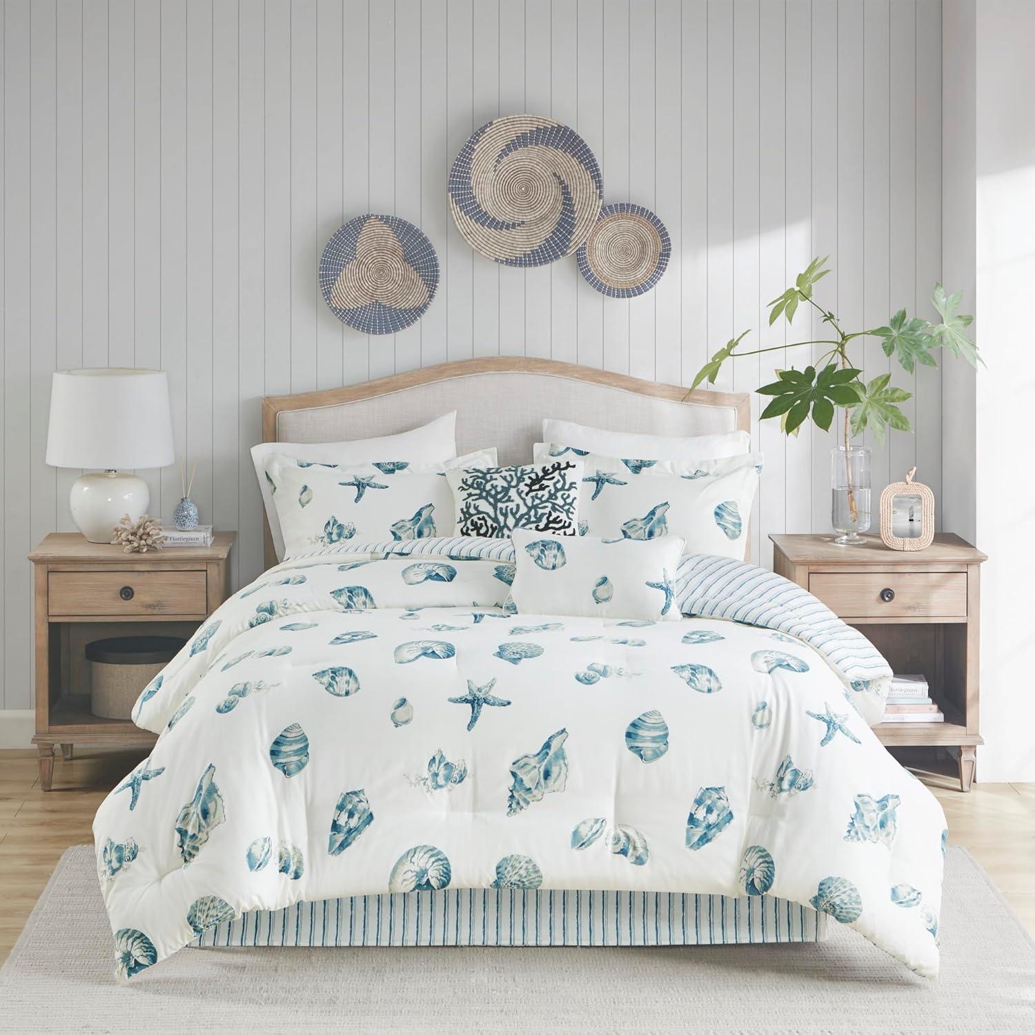 Beach House Reversible Coastal Cotton Twill Comforter Set