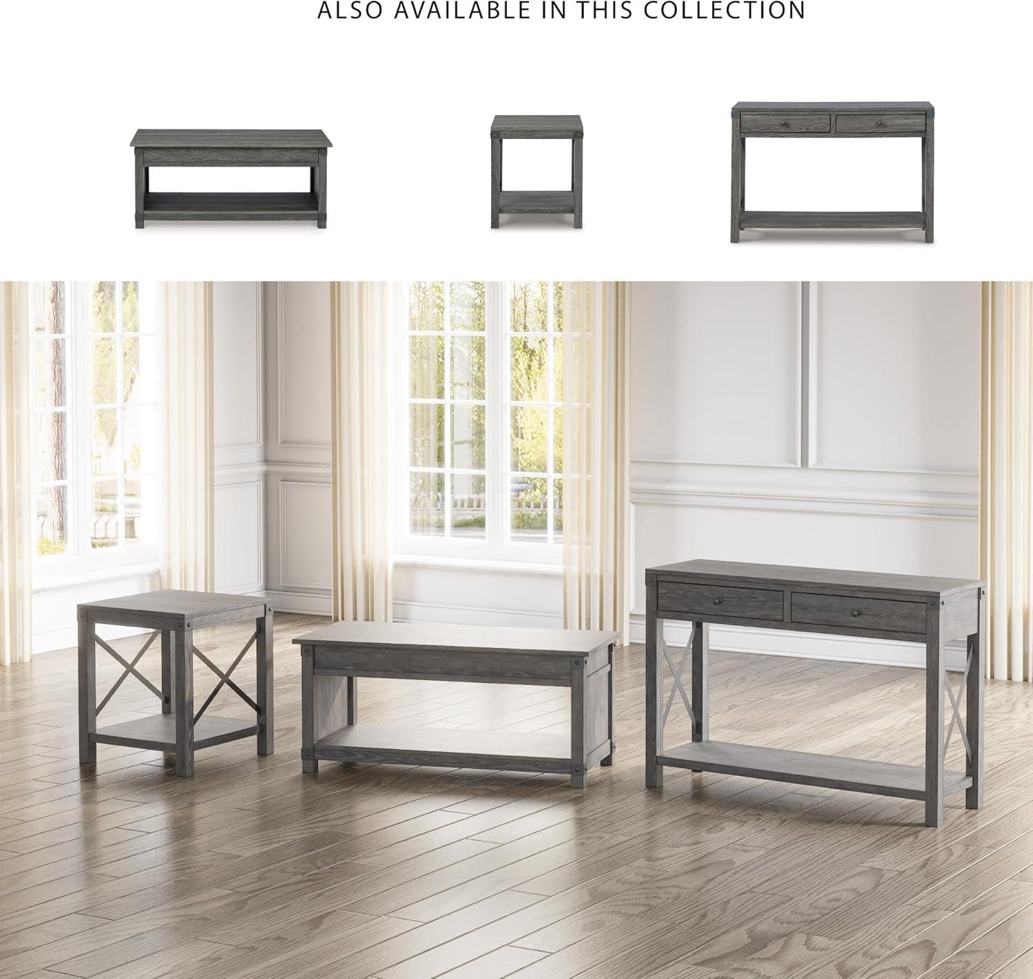 Signature Design by Ashley Casual Freedan Lift-Top Coffee Table  Grayish Brown