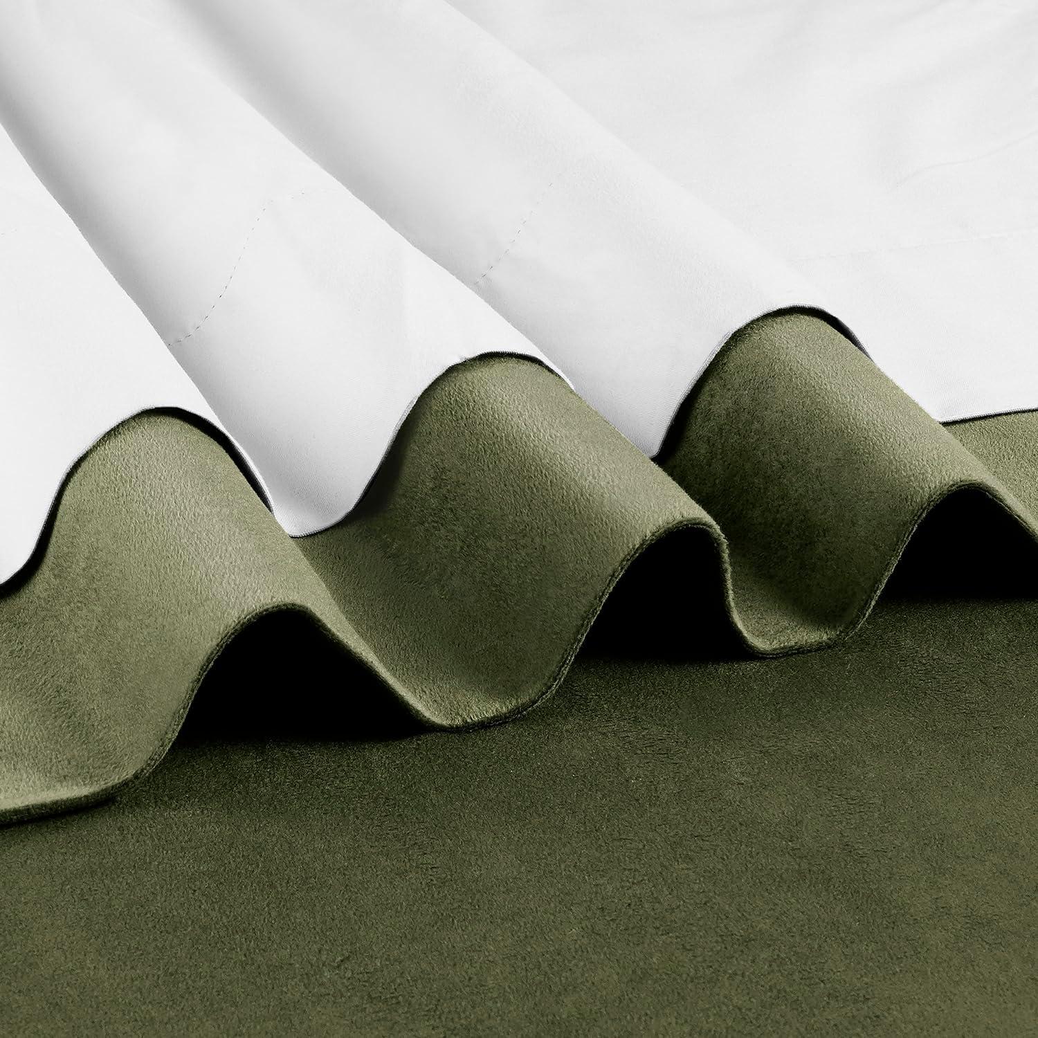 Half Price Drapes Signature Hunter Green Velvet Blackout Curtains For Bedrooms (1 Panel), 50WX 84L