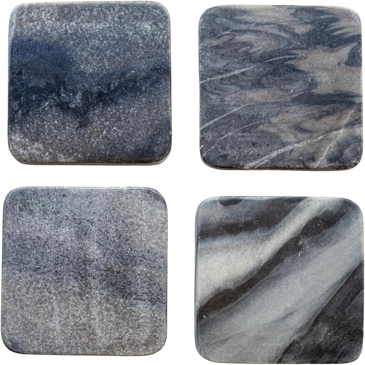 Marble Square 4 Piece Coaster Set